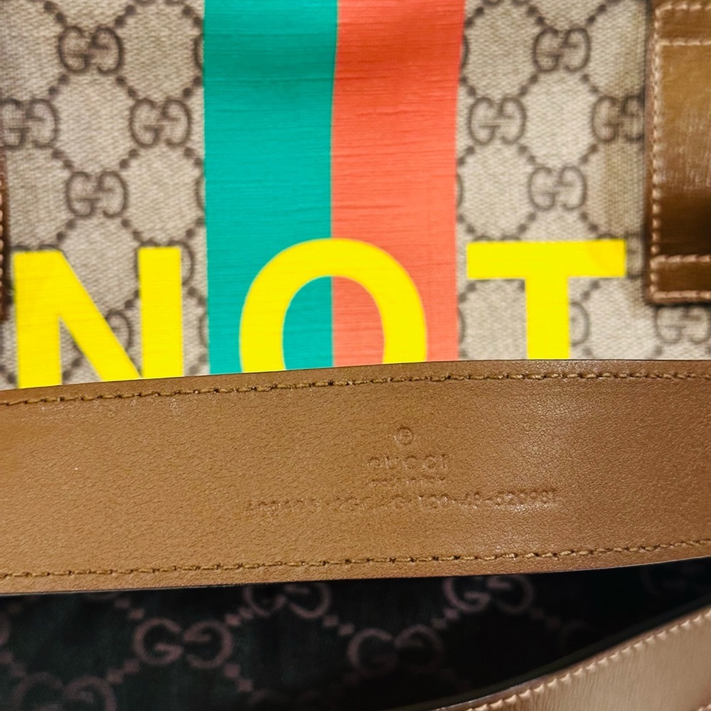 🔥RARE GUCCI GG SUPREME MONOGRAM FAKE/NOT Belt Bag Coated Canvas Full Inclusion - Picture 9 of 14